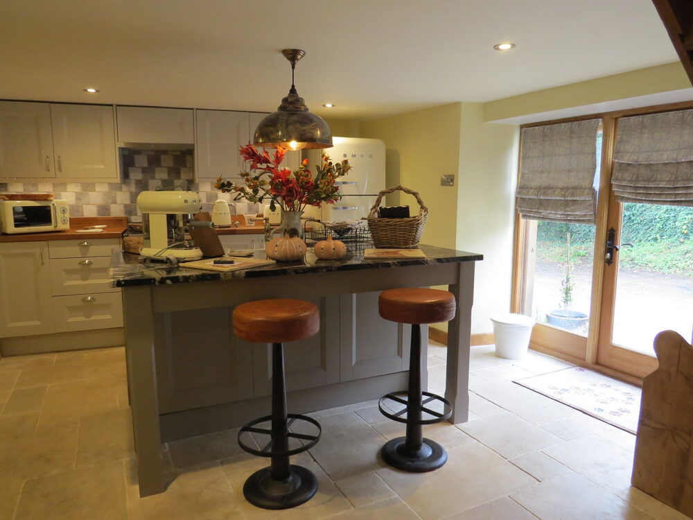 Kitchen with Aga and marble island